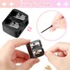 15 Pcs Eyeliner Sharpener Dual Makeup Sharpeners Cosmetic Pencil Sharpener Compact Makeup Pencil Sharpeners for Eyeliner Lip Liner Pencils, Black