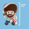 Bob Ross Gifts - Personalized - Christmas Plush Stuffed Character with Paintbrush - Your Name on Santa Hat (Personalized Christmas)
