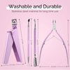Melodysusie Acrylic Nail Clippers 4 in 1 Set, Adjustable Stainless Steel Nail Clippers for Acrylic Nails Tips, Professional Cuticle Nipper Cutter Cuticle Pusher Remover, Pink