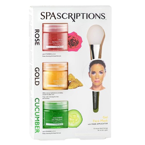 Rose, Gold, Cucumber Gel Face Mask with Applicator