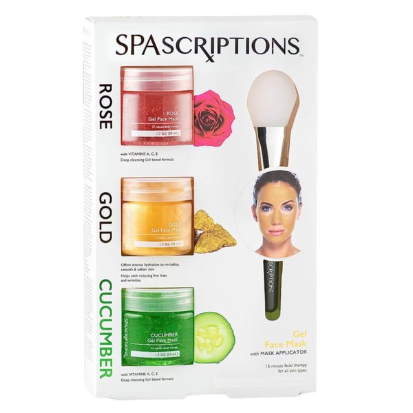 Rose, Gold, Cucumber Gel Face Mask with Applicator