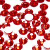 qiipii 400pcs SS30 Crystal Red Nail Rhinestones Bulk Red Nail Art 6mm Flatback Round Glass Gems Beads Stones Diamonds Siam Red Nail Charms Glue Fix for Eye Makeup Nail Jewels Crafts Clothes Shoes DIY