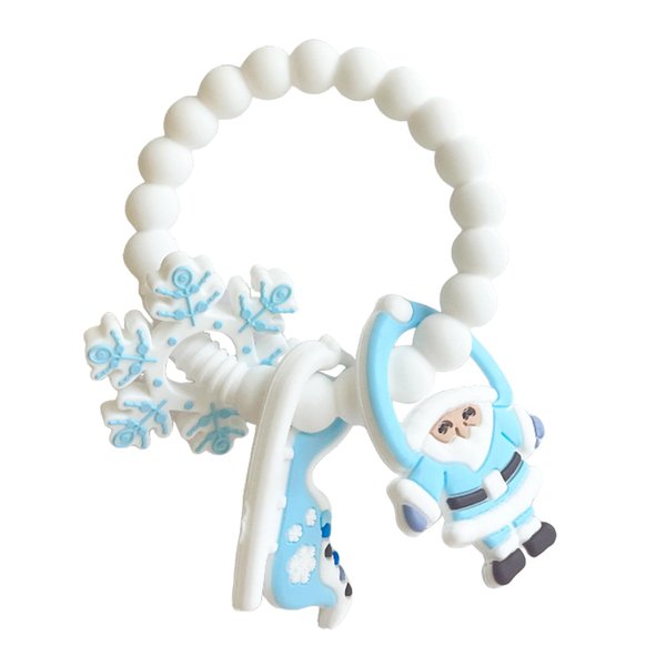 Christmas Teether Baby Infants Christmas Teething Toys for Baby, Soft Silicone Relief of Gum Chewing Toys, Cute Christmas Teethers for Baby Infants