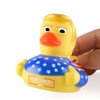 Nuwani 4" Mr President Donald Trump Rubber Duck 2024 Electoion with USA Flag MAGA Squeak Bath Toys Stars and Stripes American Patriotic Rubber Duckies Decoration Baby Adults, Yellow