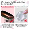 RARJSM Chrome Nail Powder Liquid Magic Aurora Metallic Chameleon Mirror Effect 5ML 0.17FLOZ Chrome Iridescent Nail Glitter Mermaid Pearl Glitter for Gel Polish Nail Art Accessories No Curing Requires