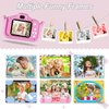 MEGNUT Kids Camera Unicorn Toys for Girls Boys Age 3-8 Toddler Digital Selfie Camera Video Camcorder Christmas Birthday Gifts for Children 1080P 48MP 2.0inch Screen with 32GB SD Card Pink