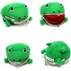 Bestmaple Frog Wallet Anime Cartoon Wallet Coin Purse Manga Flannel Wallet Cute Funny Plush Toy (2 Pack Anime Frog)