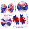 Independence Day Hair Clips American Flag Bow Hair Clips Patriotic Hair Accessories 4th of July Memorial Day Party Decorations Cute Hair Clips for Girls 2PCS