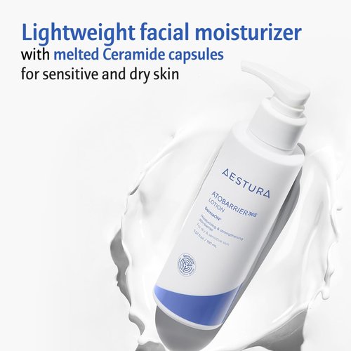 AESTURA ATOBARRIER365 CERAMIDE LOTION | Lightweight Face Moisturizer for Normal to Dry Skin for Men and Women | 5.07 oz, 150ml