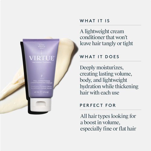 VIRTUE Full Volumizing Conditioner Thickens Hair, Safe for All Hair Types, Sulfate Free, Color Safe