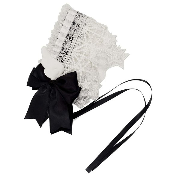 Nite closet Lolita Headdress White Angel Wing Headpiece Gothic Headband for Women Hair Accessory Maid Costume Headdress