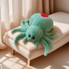 XItbyja Halloween Stuffed Animal Spider Plush Soft Fur Huggable Green Spider Pillow, Adorable Playtime Plush Toy,Stuffed Spider Super Soft Plush Doll Animal Toy for Kids & Adults 9.8inch