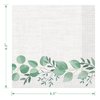 Botanical Garden Eucalyptus & Linen Paper Dessert Plates and Guest Napkins (16 Plates & Napkins)