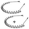 RMISODO 2 Pcs Metal Hair Band for Men Headband Women Hair Bands Men Unisex Black Wavy Spring Outdoor Sports Headbands for Men's Hoop Clips Women Accessories Simple Elastic Non Slip Head Band Headwear