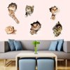 6PCS 3D Wall Stickers Cats Self Adhesive, Kids Wall Decals/Removable Vinyl Art Murals for Living Room Baby Rooms Bedroom Toilet House Wall DIY Decoration