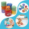 Elfew Baby Toys 6 to 12 Month, 4 in 1 Montessori Toys Set, Sensory Toys for Babies, Infant Toys Include Busy Cube, Silicone Pull String, Stacking Cups and More, Gift for 1 Year Old Boy and Girl