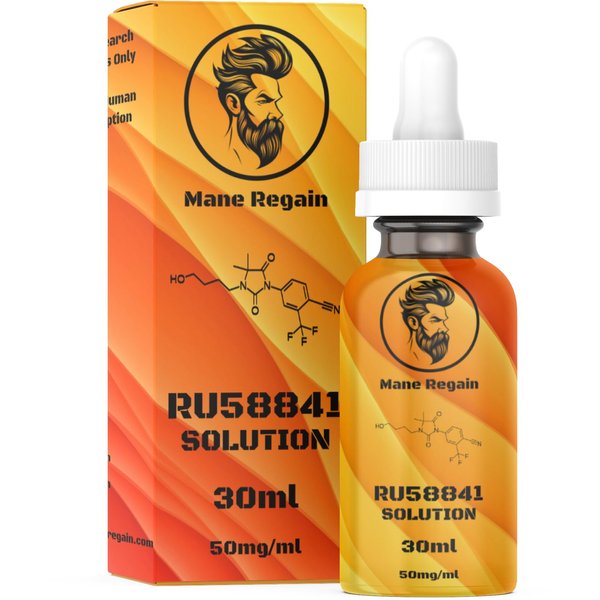 Mane Regain - RU58841 5% Solution (50mg/ml) - DHT Blocker - Advanced Hair Loss Treatment - Anti-Androgen Hair Tonic - Promotes Hair Regrowth and Prevents Male Pattern Baldness - 30ml