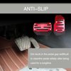 Slykew 2 PCS Automatic Transmission Car Accelerator Brake Pedal Replacement Kit, Alloy Scratch-Resistant Upgraded Anti-Slip Rubber Stripe Pedal, No Drilling Pedal Cover, Universal for Cars (Red)