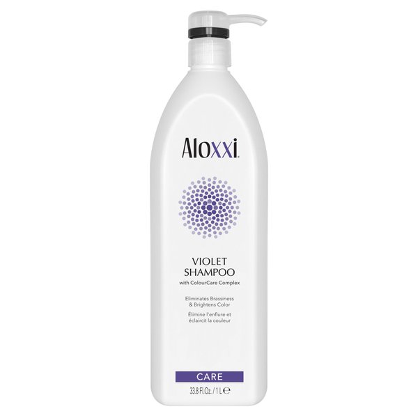 ALOXXI Violet Shampoo - Purple Shampoo for Blonde Hair - Instantly Brightens & Washes Away Brassy Yellow Tones on Blonde, White & Grey Hair - Paraben Free & Sulfate Free, 33.3 Fl Oz
