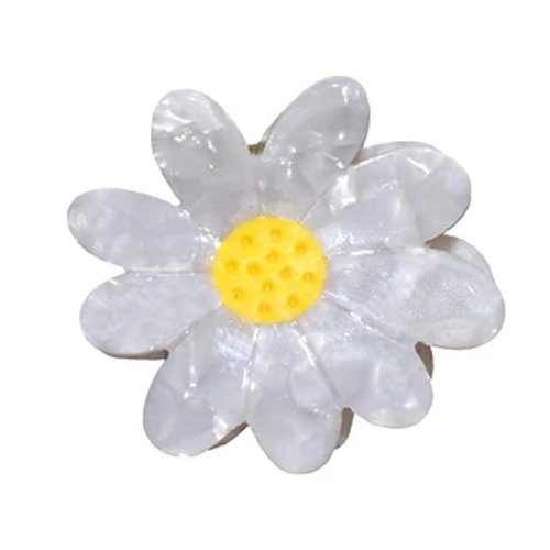 Shag Wear Daisy Flower Hair Claw for Women and Teen Girls 1.75" Tall