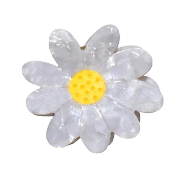 Shag Wear Daisy Flower Hair Claw for Women and Teen Girls 1.75" Tall