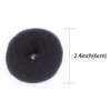 Bestac 6 PCS Extra Small Hair Bun Maker for Kids, Chignon Hair Donut Sock Bun Form for Girls, Mini Hair Doughnut Shaper for Short and Thin Hair (Small Size 2.4 Inch) (Black)