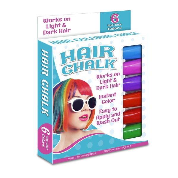 THE PENCIL GRIP Kwik Hair Color Stix 6/Pkg, Pack of 6, Multiple