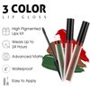 BADCOLOR 3 Colors Matte Liquid Lipstick Set, Green Brown Burgandy Dark Red Halloween Lip Makeup, Highly Pigmented Long Lasting Lip Stain, Smudge Proof Waterproof Velvet Nonstick Cup Lip Gloss Set
