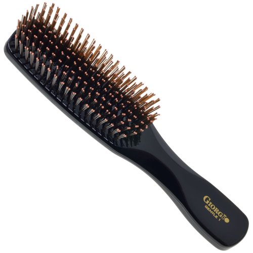 Giorgio Gentle Detangler Hair Brush for Fine Hair and Hair Brush for Thick Hair Dual Length Bristles, Hair Brush for Men Scalp Massager Brush and Travel Detangling Brush for All Hair Types, Wet or Dry