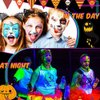 Black Light Neon Face and Body Paint Glow in the Dark Paint Halloween Blacklight Glow Party 6 Color 24 tubes