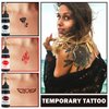 AWCCXMYM Temporary Tattoo Ink Temporary Tattoo Kit Skin Friendly Long Lasting Waterproof Fake Tattoos with Stencils for Face Body Paint DIY Tattoo Patterns Vegan & Cruelty Free (Black + Red + Brown)