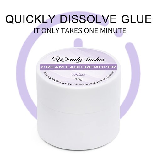 Lash Remover for Lash Extensions/Lash Clusters Cream Lash Glue Remover 10g Effectively| Low Irritation for Sensitive Skin Lash Extension Remover Easy Removal of Indicidual Lashes Glue Remover(Rose)