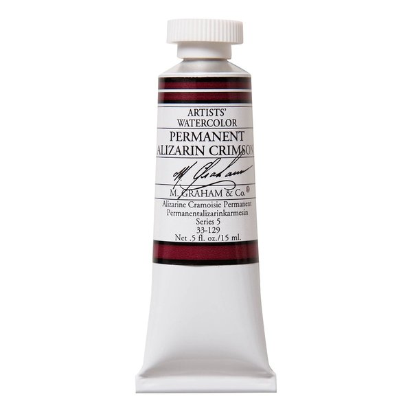 M. Graham 1/2-Ounce Tube Watercolor Paint, Permanent Alizarin Crimson