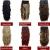 MIMISERVICE Clip in Hair Extensions Long Wavy Black Hair Extensions 4PCS Thick Hairpieces Fiber Double Weft Hair for Women（20inch)