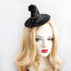 Balck Witch Hat Gothic Rose Tassel Decor Hair Clip Hair Accessories for Halloween Party