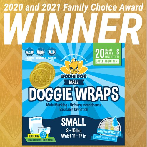 Bodhi Dog Disposable Male Dog Diapers | Super Absorbent Leak-Proof Fit | Premium Adjustable Male Dog Pee Wraps with Moisture Control & Wetness Indicator | 20 Count Small Size