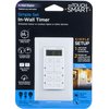 myTouchSmart In-Wall Digital Timer, 4 Programmable On/Off Buttons, 2 Easy On/Off Buttons, 24 Hour Daily Cycles, Blue LED Indicators, with Battery Backup, for Indoor/Outdoor Lights, Fans, 26893