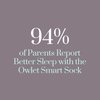 Owlet Accessory Fabric Sock for Dream Sock Baby Monitor, Fits Babies 0 to 18 Months, Dusty Rose (Sensor and Base Station Not Included)
