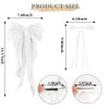 Hair Bows for Women Girls, 2 PCS Silky Satin Bow Hair Clips Ribbon Hair Bow Clips Bowknot with Long Tail White Hair Bow Cute Hair Accessories, 2 Sizes