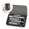 [Made in Korea] ROYAL 5 Pcs Compact Nail Clippers Set-Nail Clipper, Cuticle Remover, Nail File, Mini tweezer, Safety Scissors with Portable case Black