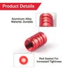 SINGARO 12PCS Tire Valve Stem Caps, Car Exterior Accessories, Aluminum Alloy Valve Cover Universal for Cars, Trucks, Motorcycles and Bicycles (Red)