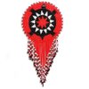 Beaded Hair Clip/Barrette.Handmade Native American Style Hair Barrette for women. Beaded Hair Clip Suitable for Different Occasions & Gifting.(Red & Black Turtle)