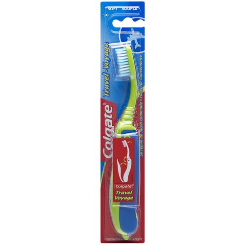 Colgate Travel Toothbrush, Soft - Colors may Vary (Pack of 6)