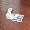 Certified Silly Goose Sticker for Water Bottle- Funny Meme Decal - Cute Propeller Hat Sticker for Tumblers