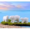 Polar Bear Figurines Playset, 10 Pcs Realistic Miniature Ocean Animal Polar Animals Figurines Fairy Garden Arctic Animals Figurines Collection Playset Cake Toppers Christmas Birthday Gift