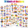 10 Sheet Pride Rainbow Tattoo Sticker Temporary Tattoo Gay Pride Parade Body Painting Party Celebration Personality Decoration Party Supplies