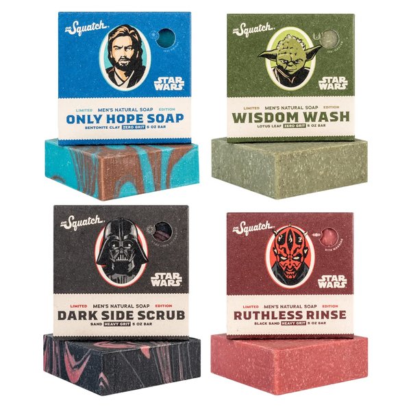 Dr. Squatch The Soap Star Wars Soap Collection - Men’s Natural - 4 Bar Soap Bundle for Men