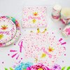 Princess Party Decorations - 81pcs Castle Decorations Including Pink Paper Plates, Princess Napkins, and Tablecloth for Princess Belle Birthday Party Decorations Princess Party Supplies, Serve 20
