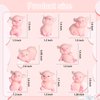8pcs Miniature Pig Figurines, Pig Cake Topper Cupcake topper, Mini Pig Cerdo Characters Toy, Pig Cake Decorations for Kids Birthday Baby Shower Pig Theme Party Supplies