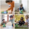 huwairen Toys for 3-6 Year Old Boys Transforming Car Toys with LED Light and Music Dinosaur Toy Birthday Gifts for 4 5 6 7 Year Old Boy (Green)